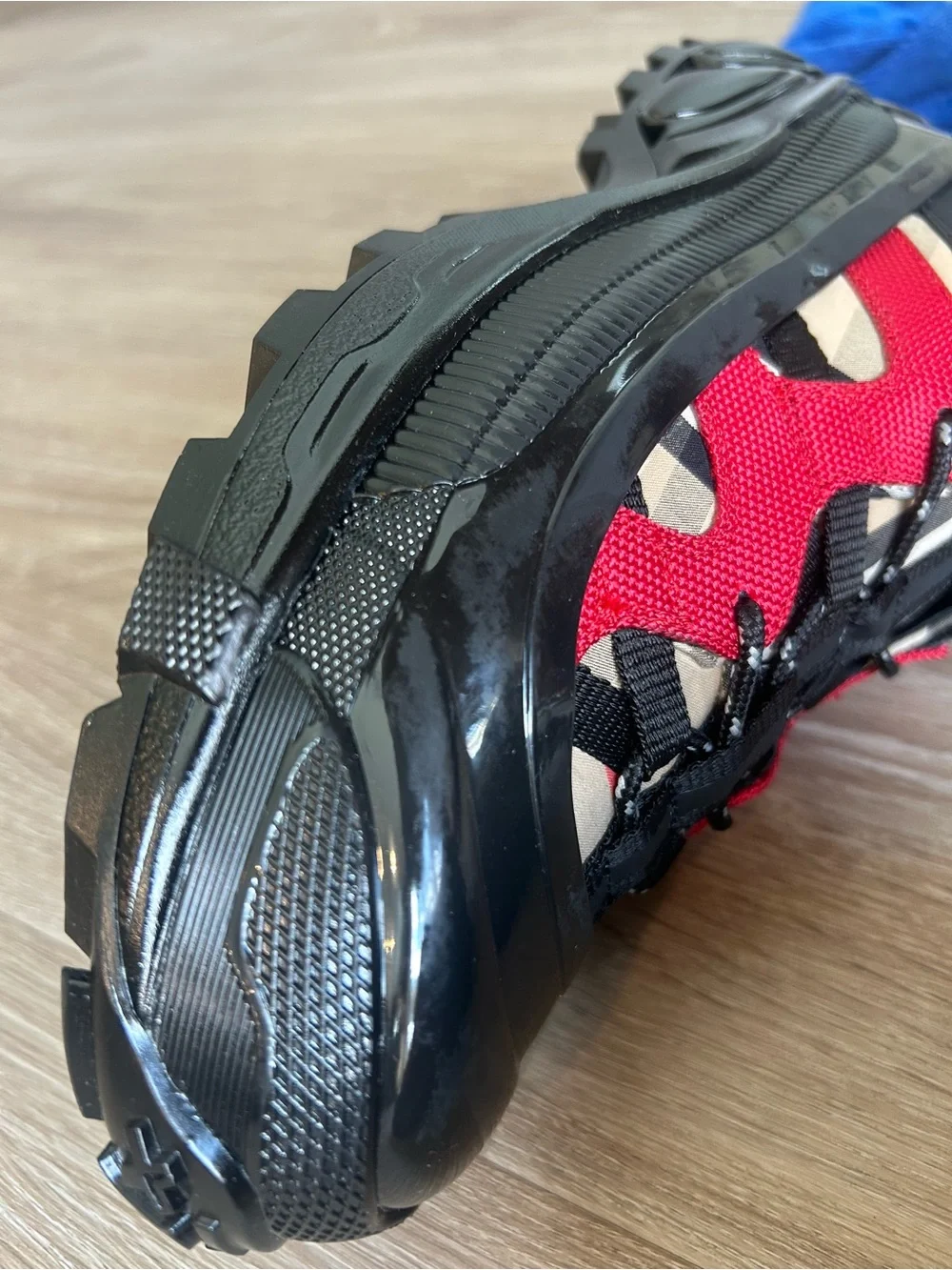 Burberry Black, Red & Beige Arthur Sneakers